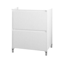 LIZI RIFLAT, ALB LUCIOS, MOBILIER PT LAVOAR 60, STATIV, CU 2 SERTARE SOFT CLOSE, 60X46XH84CM, LIZI-60-R MOB ALB